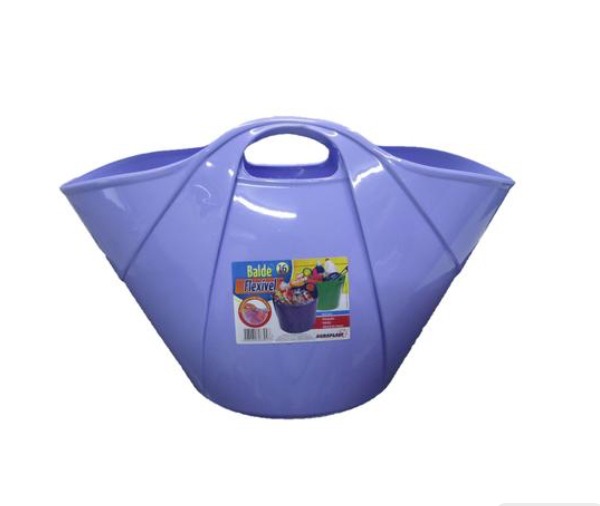 Balde Flexível Plástico 16 Litros Roxo 839