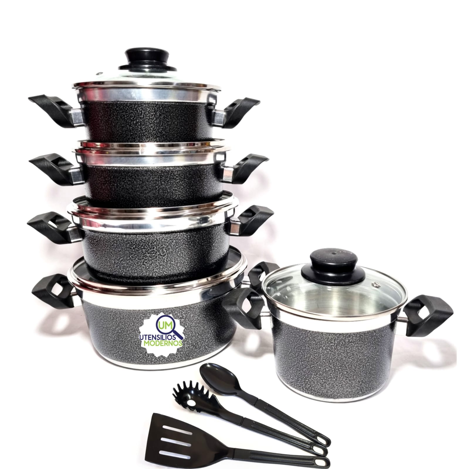 Jogo de Panela Reforçado Craqueado 5 Pçs ...