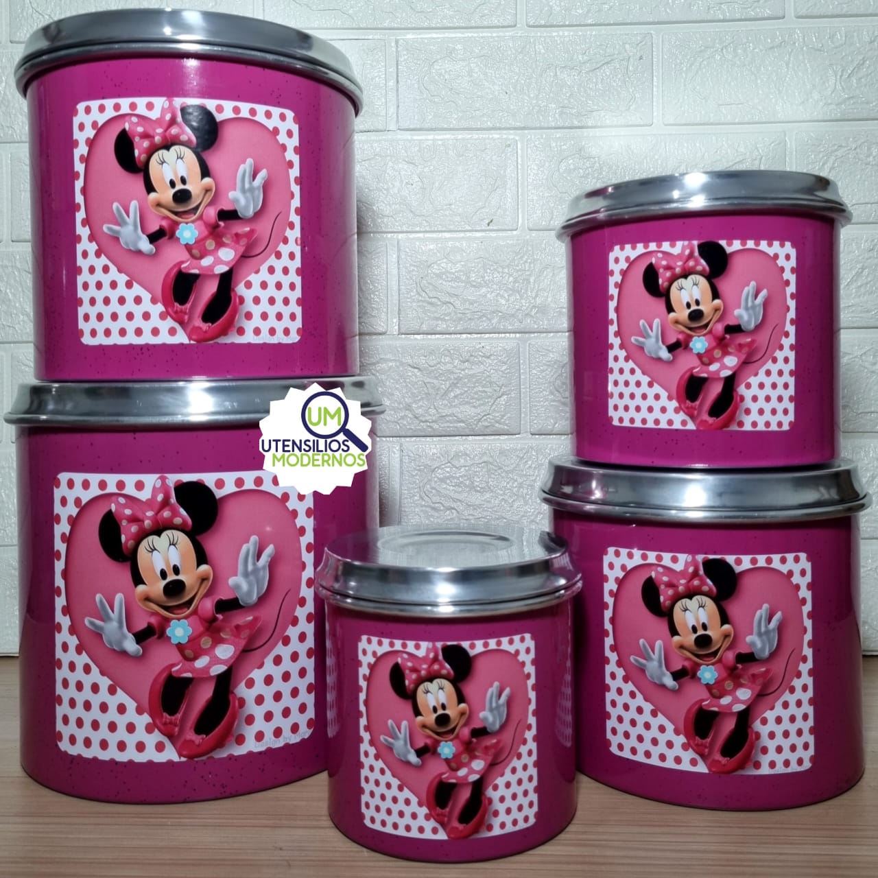 Jogo de Mantimentos Alumínio Rosa Pink Mi...