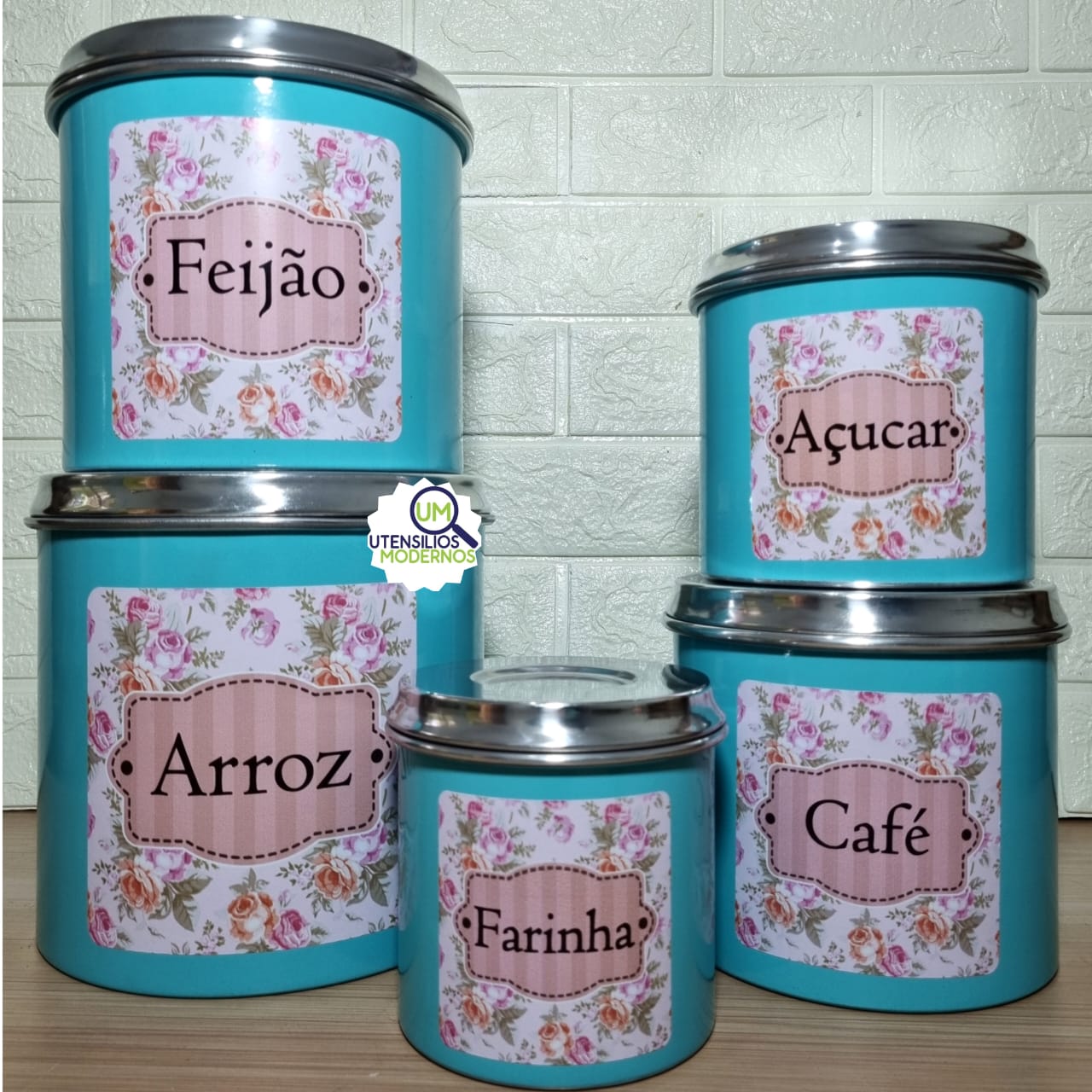 Jogo de Mantimentos Alumínio 5 Peças Tiff...