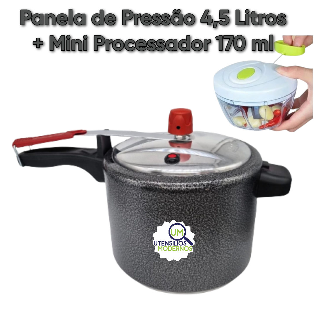 Panela de Pressão 4,5 Litros Craqueado + ...