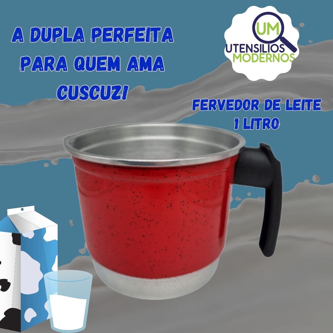 Cuscuzeiro Nordestino Alumínio Vermelho n...