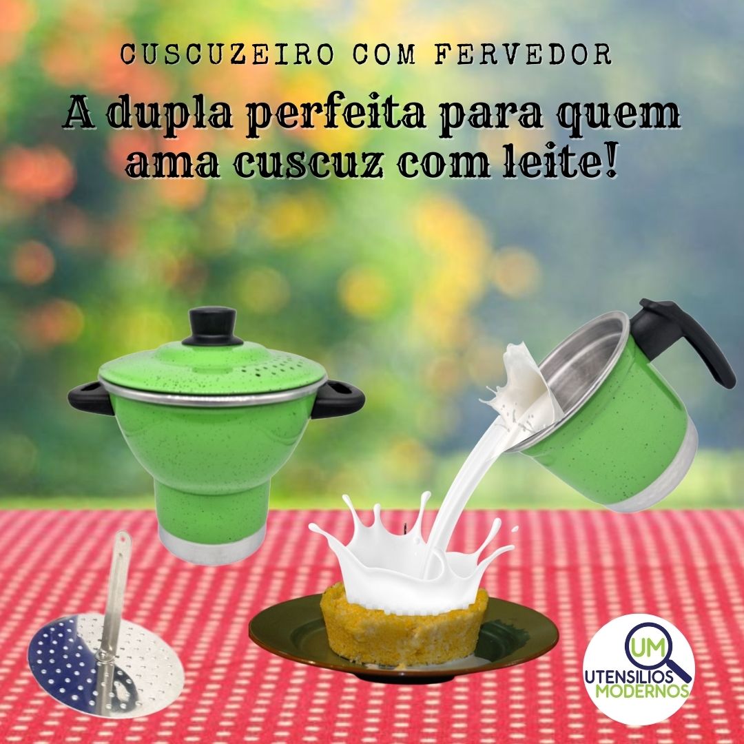 Cuscuzeiro Nordestino Alumínio Verde nº18... Cuscuzeiro Nordestino Alumínio Verde nº18...