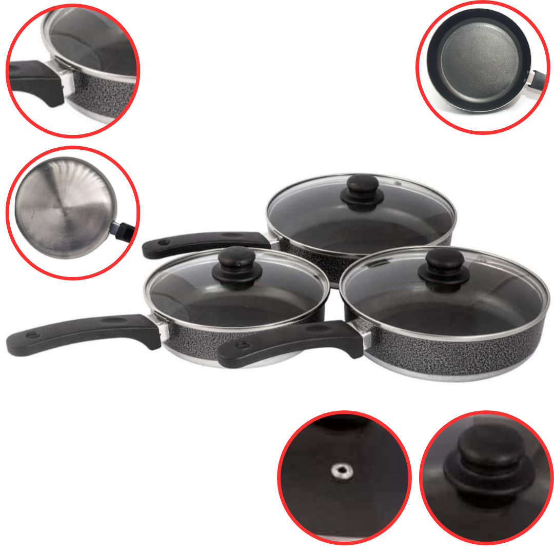 Conjunto de Frigideiras Antiaderente 3 pç...