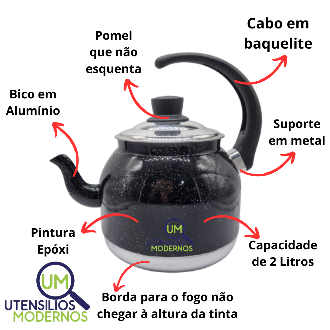 Chaleira de Café Alumínio  n18 2,L com Bi...
