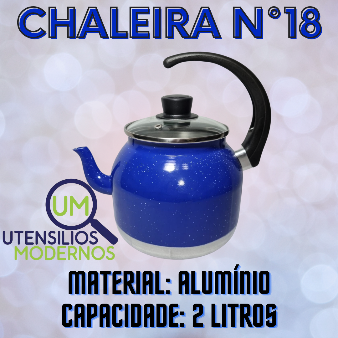 Chaleira de Café Alumínio Azul N°18 2 Li... Chaleira de Café Alumínio Azul N°18 2 Li...
