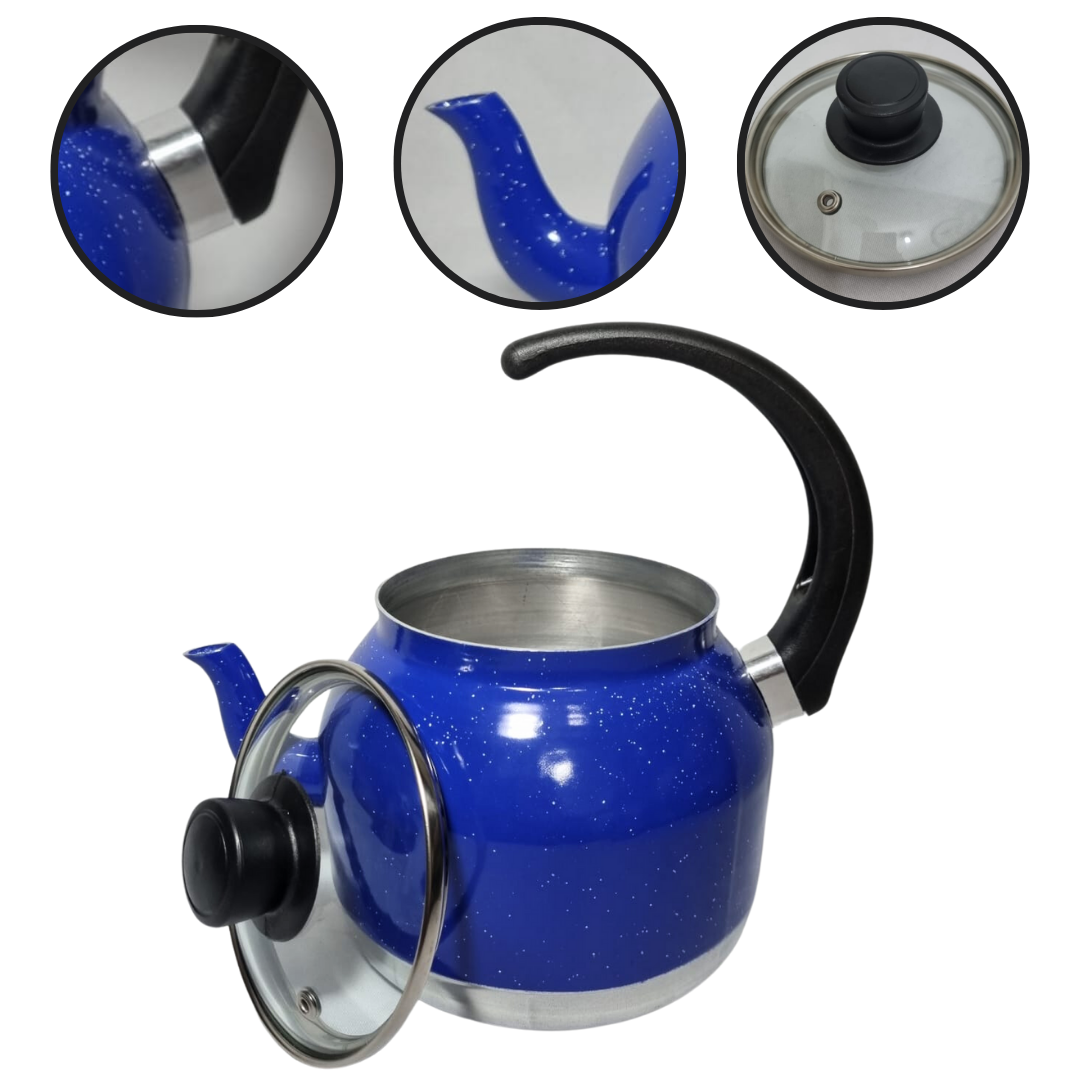 Chaleira de Café Alumínio Azul N°18 2 Li... Chaleira de Café Alumínio Azul N°18 2 Li...