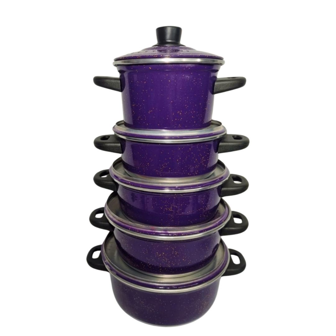 Jogo de Panelas de Alumínio 5 Peças Roxo ... Jogo de Panelas de Alumínio 5 Peças Roxo ...