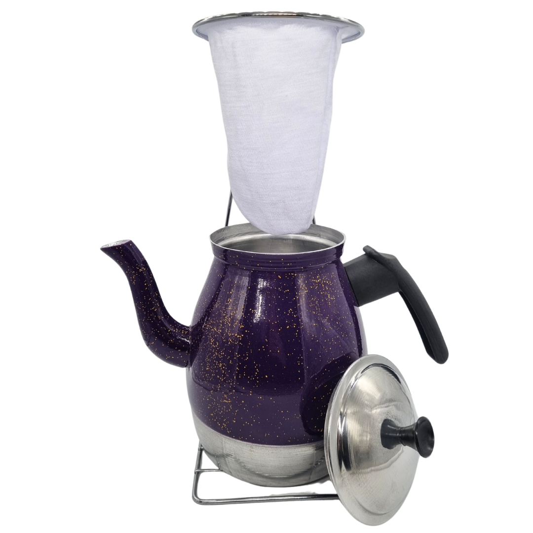 Bule de Café em Alumínio N°8 Roxo 1,5 L +...