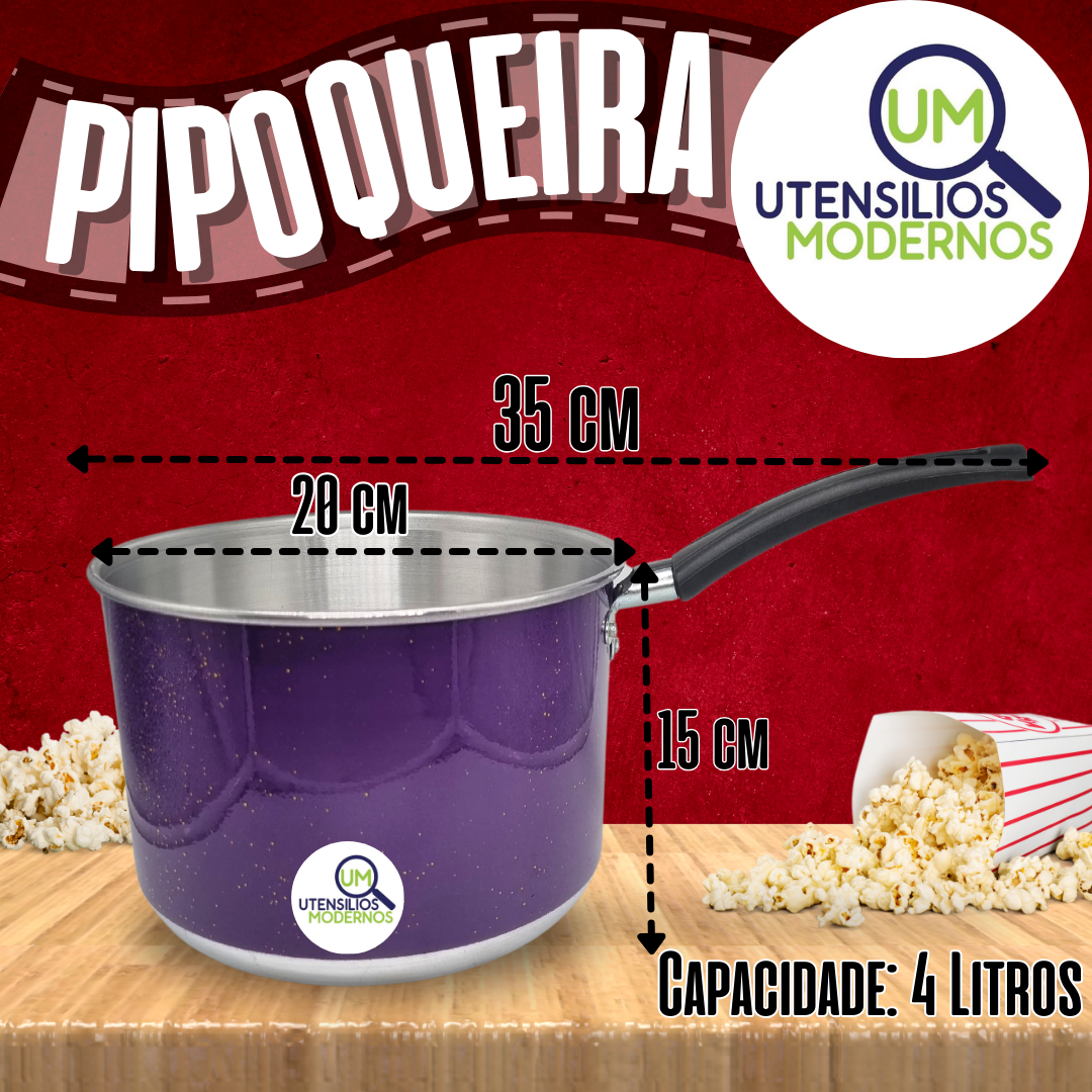 Panela Pipoqueira N°20 Roxo Alumínio com ...