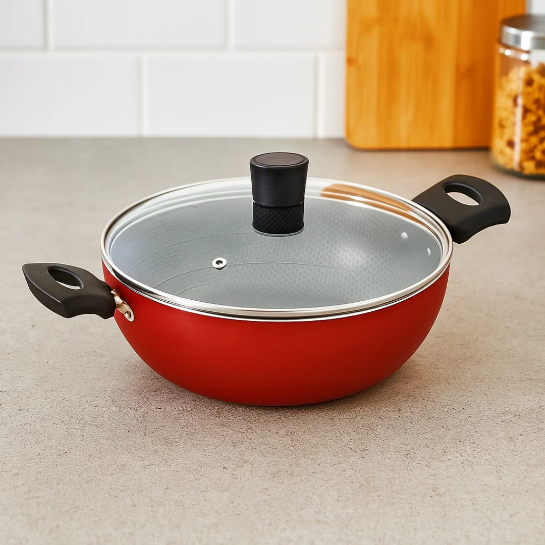 Panela Wok Antiaderente N°24 com Tampa de...
