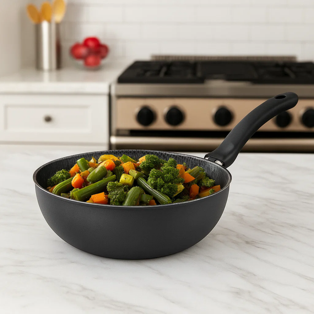 Frigideira Wok Antiaderente N°24 com Tamp...