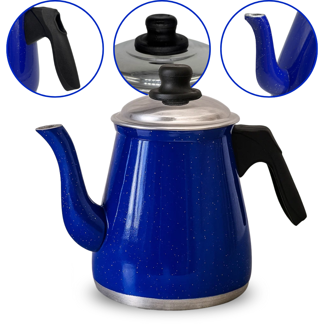 Bule de Café em Alumínio N°4 Azul 1,1L Al...