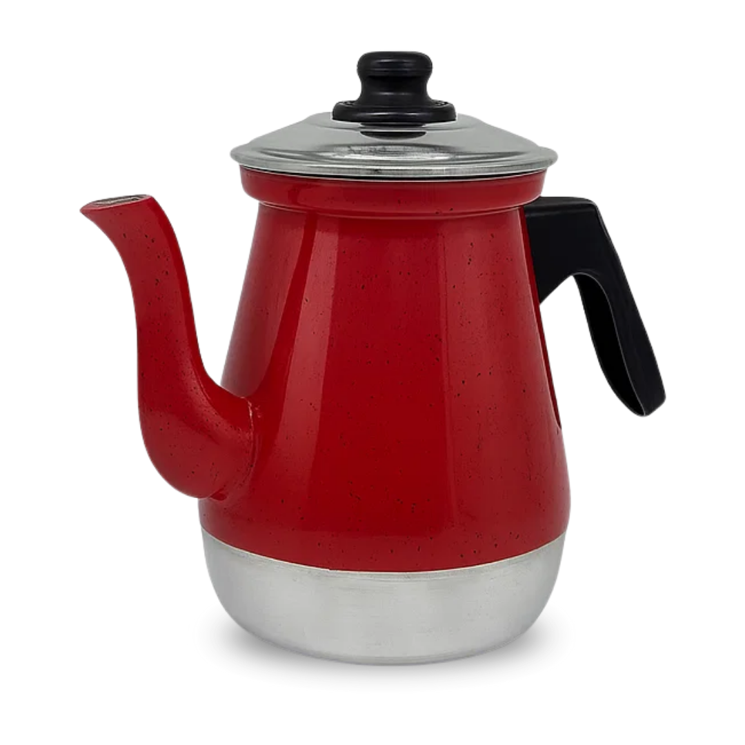 Bule de Café em Alumínio N°6 Vermelho 1,2...