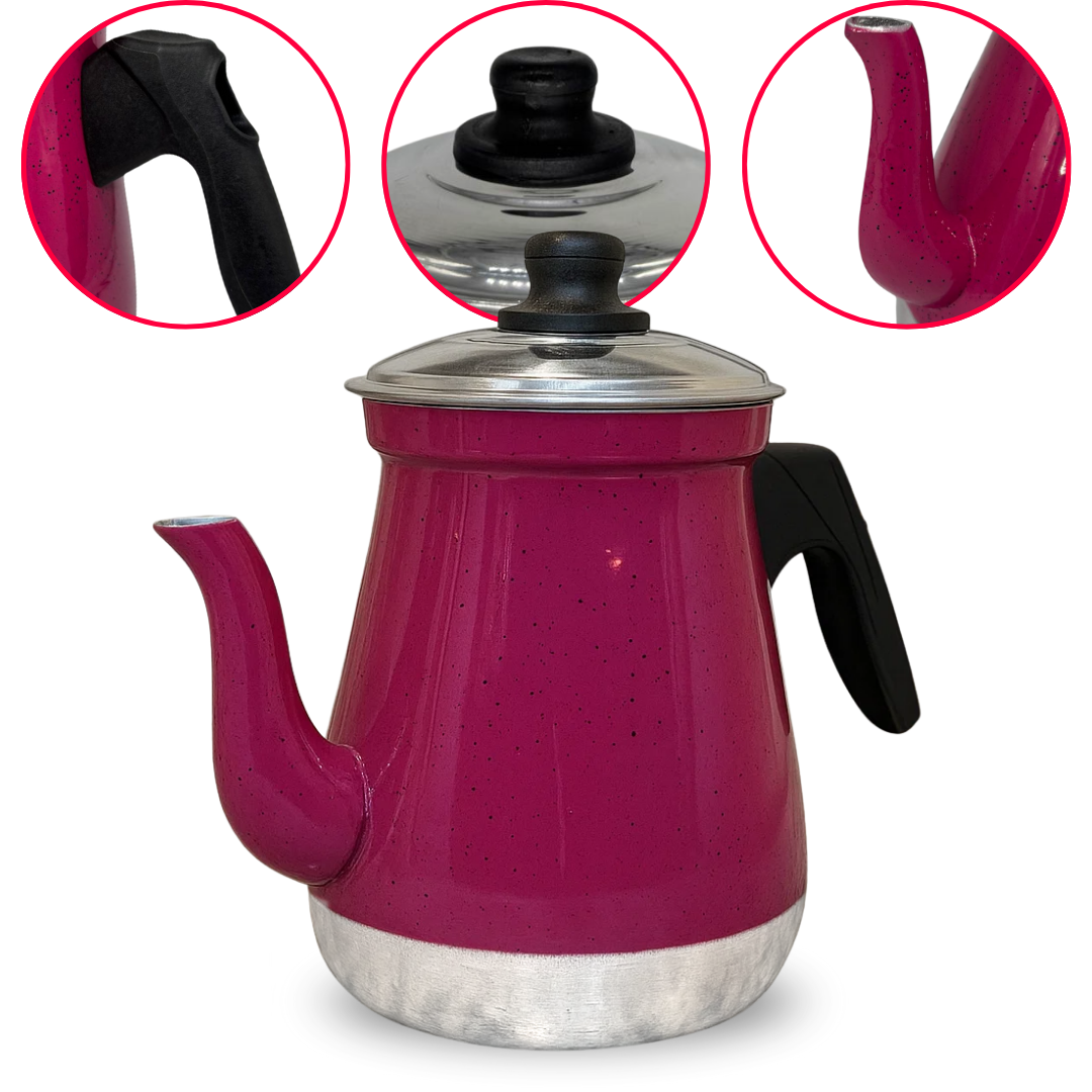 Bule de Café em Alumínio N°6 Rosa Pink 1,...