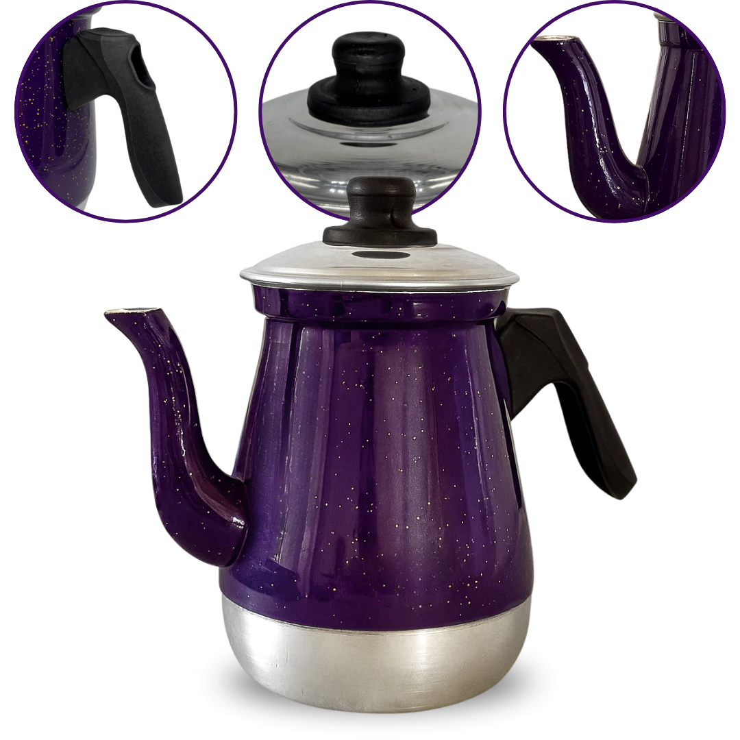 Bule de Café em Alumínio N°6 Roxo 1,2 L A...