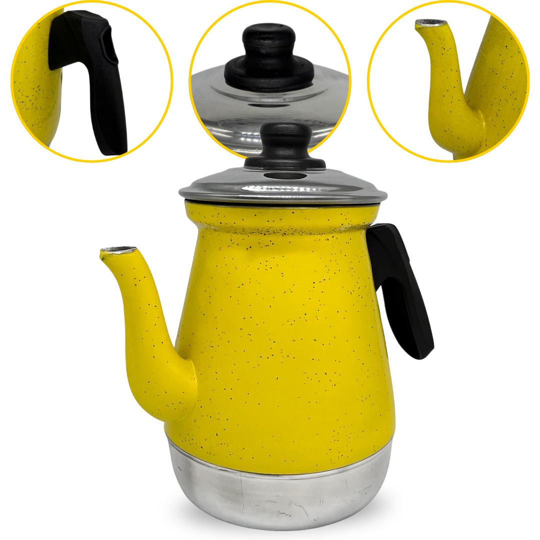 Bule de Café em Alumínio N°6 Amarelo 1,2 ...