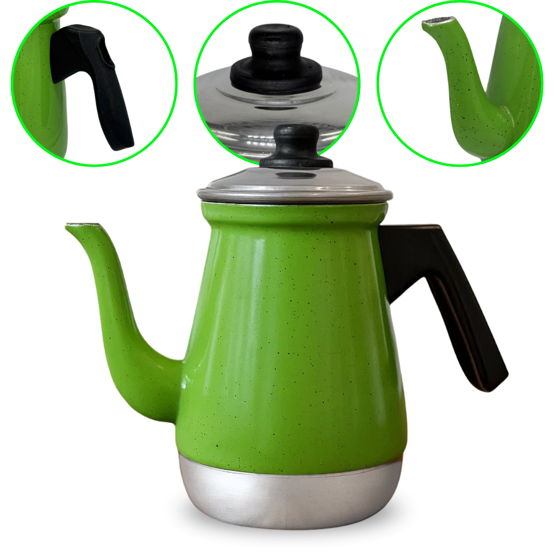 Bule de Café em Alumínio N°6 Verde 1,2 L ...